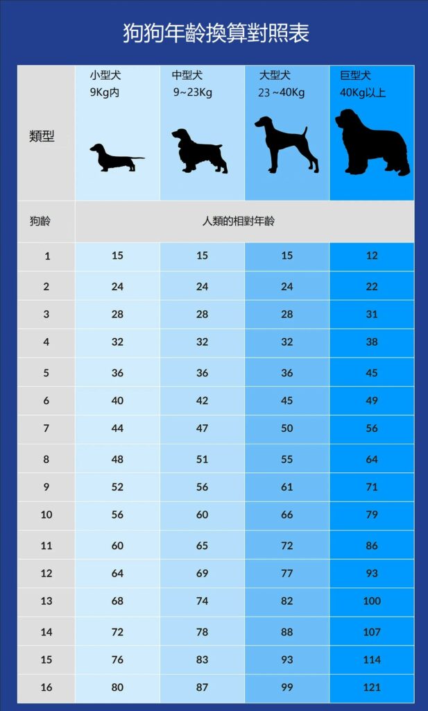 狗狗年齡計算